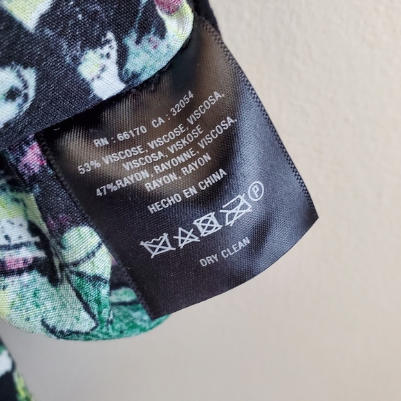 Anthropologie Maeve Black Floral Dress XS - Picture 9 of 12